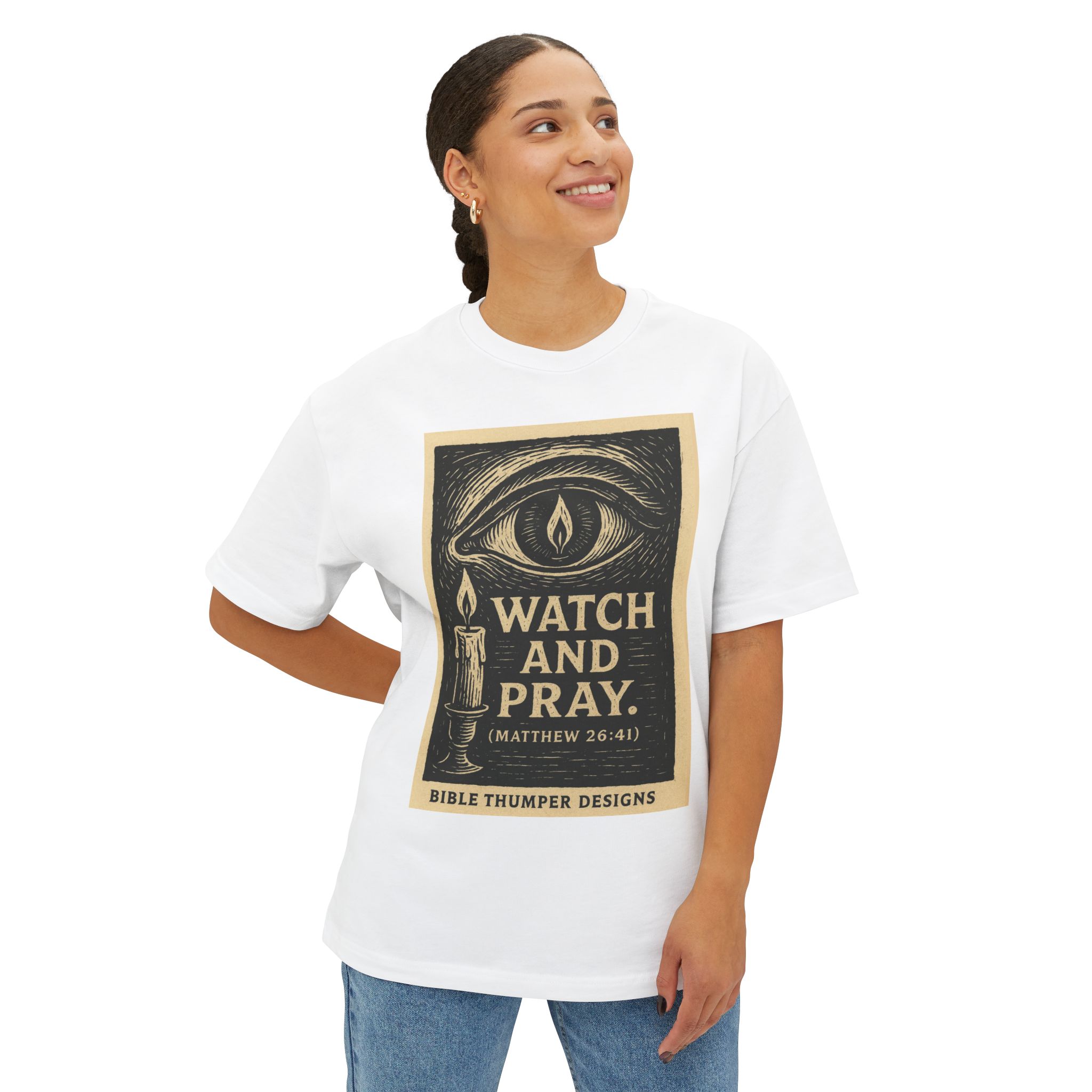 watch and pray tee — christian scripture graphic t shirt (matthew 26:41) watch and pray tee — christian scripture graphic t shirt (matthew 26:41)