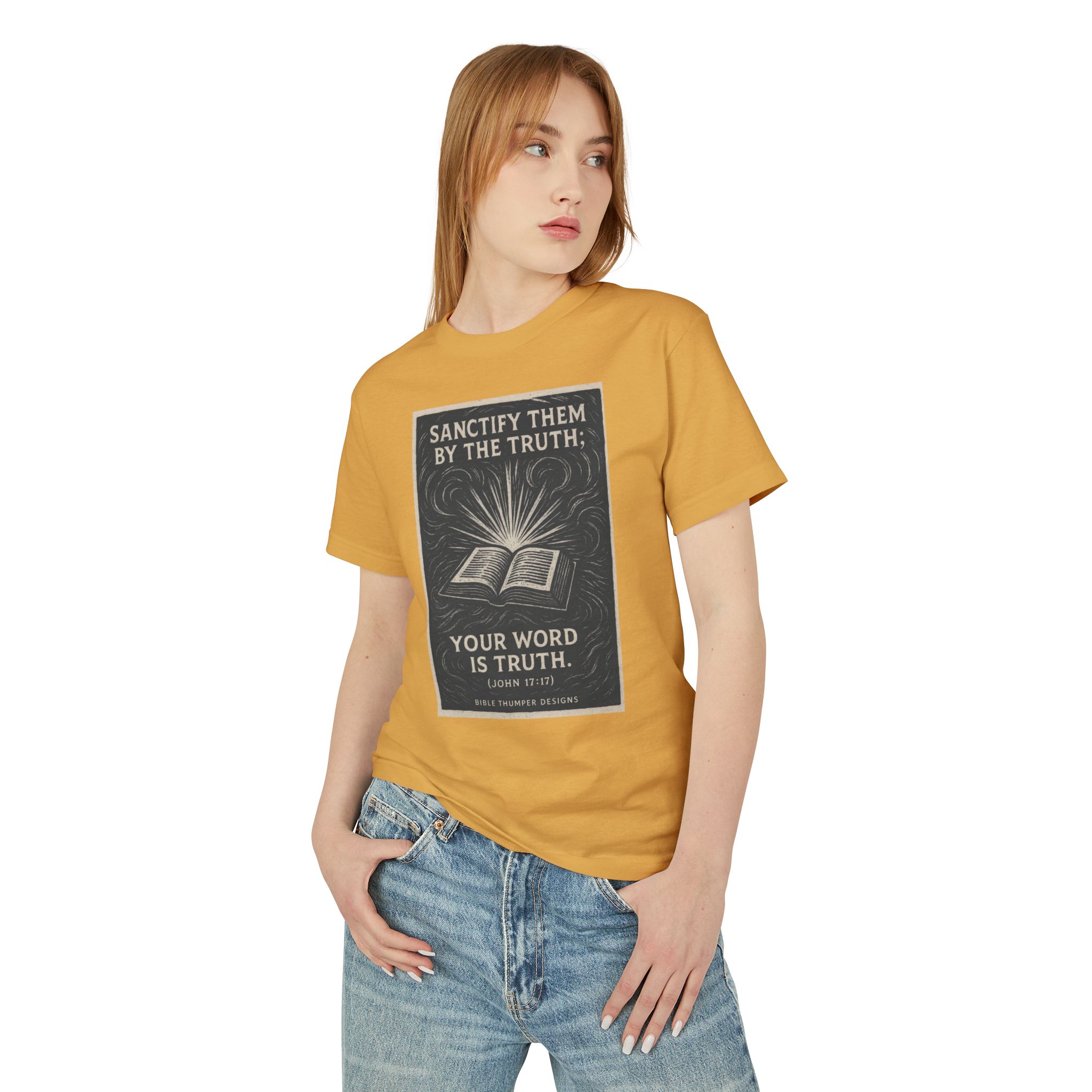 bible verse t‑shirt — "sanctify them by the truth: your word is truth" christian tee bible verse t‑shirt — "sanctify them by the truth: your word is truth" christian tee