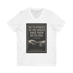 do to others v neck tee – biblical golden rule christian graphic shirt