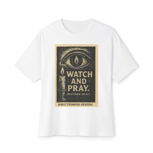 watch and pray tee — christian scripture graphic t shirt (matthew 26:41)