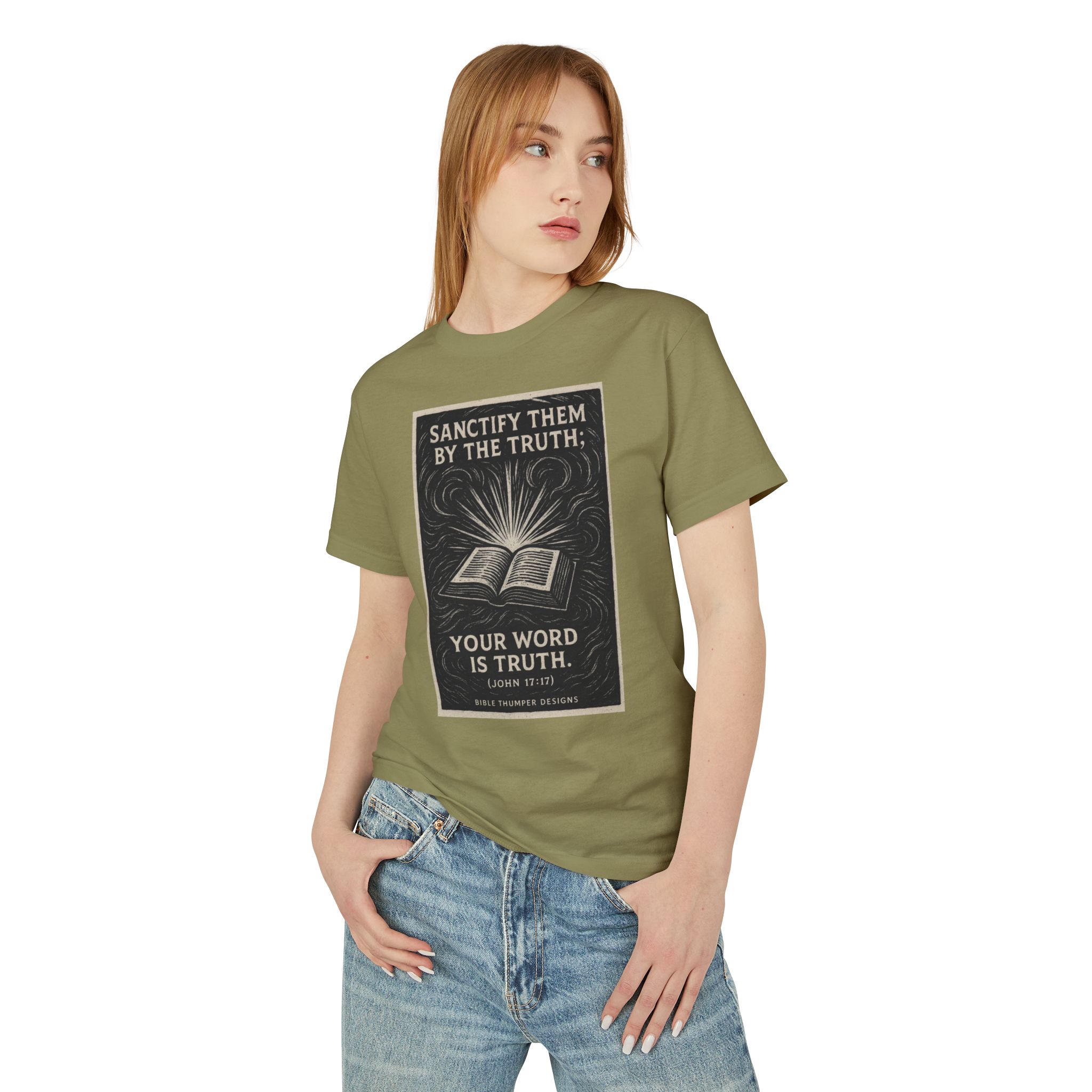 bible verse t‑shirt — "sanctify them by the truth: your word is truth" christian tee bible verse t‑shirt — "sanctify them by the truth: your word is truth" christian tee