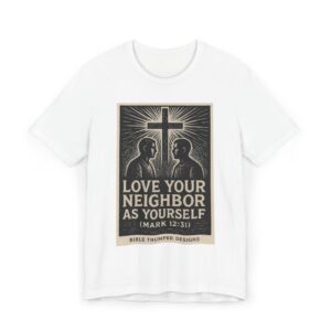 love your neighbor — christian faith tee (mark 12:31)