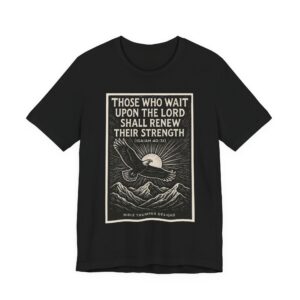 isaiah 40:31 eagle tee — "those who wait upon the lord shall renew their strength" christian t shirt