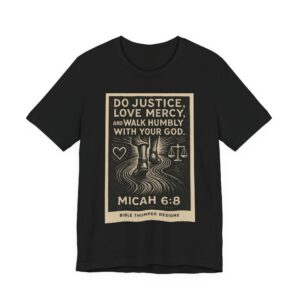 micah 6:8 christian t‑shirt — "do justice, love mercy" faith tee