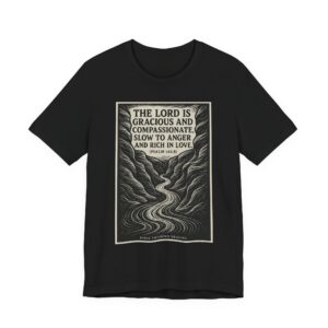 psalm 145:8 christian t‑shirt – "the lord is gracious and compassionate" graphic tee